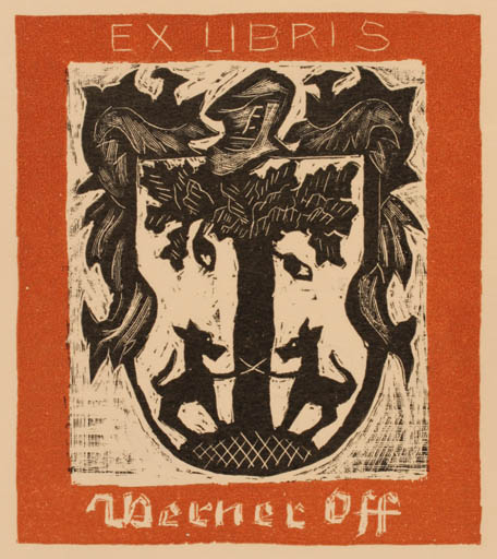 Exlibris by Fritz Richter from Germany for Werner Off - Heraldry 
