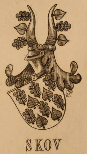 Exlibris by Eugen Schmidt from Germany for ? Skov - Heraldry 