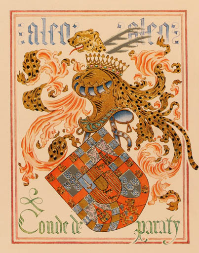 Exlibris by D. Miguel Antonio do Carmo de Noronha de Paiva Couceiro from Portugal for ? Aleo - Heraldry 