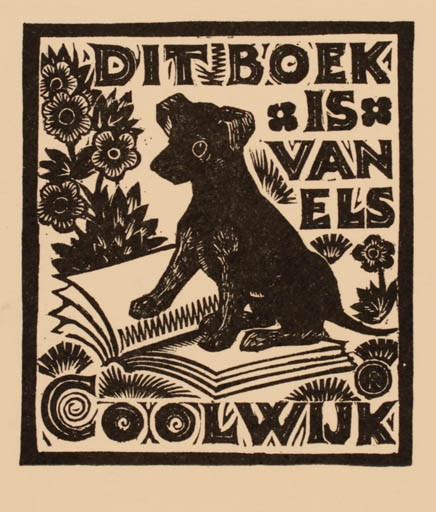 Exlibris by Pam Georg Rueter from Netherland for ? ? - Book Dog 