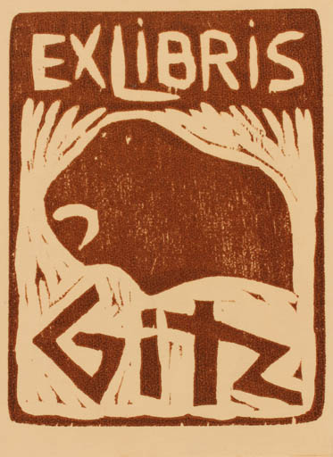 Exlibris by Aage Gitz-Johansen from Denmark for Aage Gitz-Johansen - Fauna 