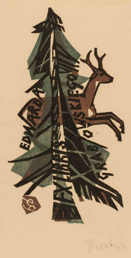 Exlibris by Edward Grabowski from Poland for Edward Grabowski - Fauna 