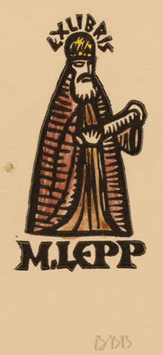 Exlibris by ? Vinogradov from Lithuania for Mart Lepp - Religion 