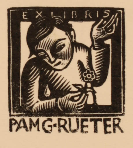 Exlibris by Pam Georg Rueter from Netherland for Pam Georg Rueter - Man 