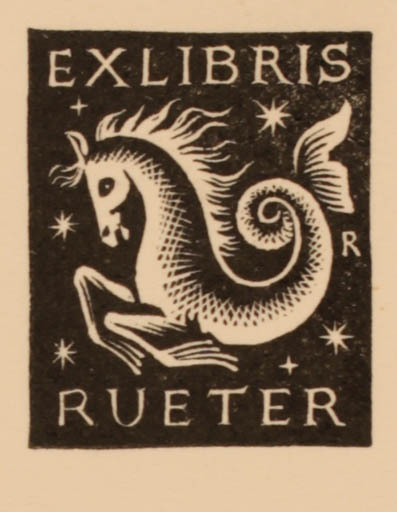 Exlibris by Pam Georg Rueter from Netherland for Pam Georg Rueter - Fable Animal 