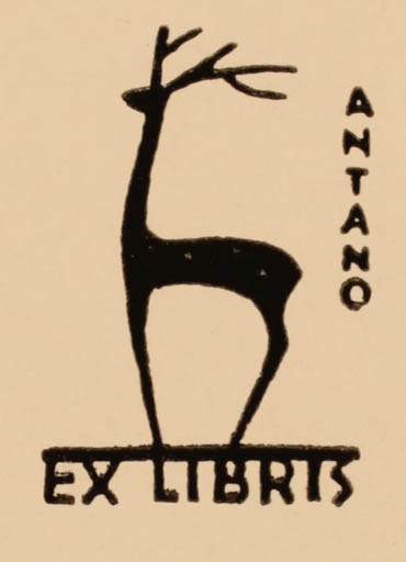 Exlibris by ? Matijosaityte from Lithuania for ? Antano - Fauna 