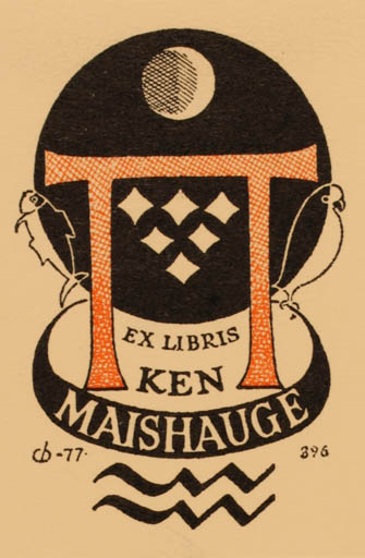 Exlibris by Christian Blæsbjerg from Denmark for Ken Maishauge - Abstract 