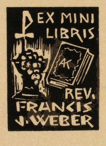 Exlibris by Kàroly Andrusko from Yugoslavia for Francis Weber - 