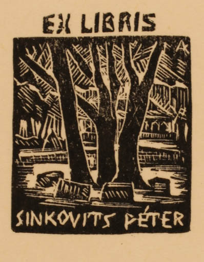 Exlibris by Kàroly Andrusko from Yugoslavia for Sinkovits Péter - 