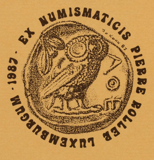 Exlibris by Jo Kohn from Luxembourg for Pierre Roller - Hobby Owl 