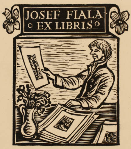 Exlibris by Michal Florian from Czech Republic for Josef Fiala - Art Man 