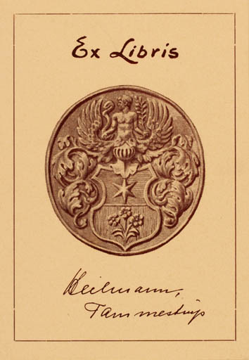 Exlibris by Heilmann Fammestrup from Unknown for Heilmann Fammestrup - Heraldry 