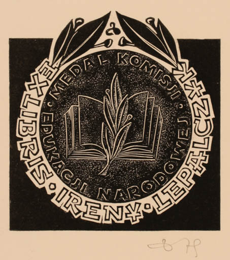 Exlibris by Zbigniew Dolatowski from Poland for Ireny Lepalczyk - Book 