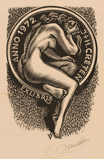 Exlibris by Frank-Ivo van Damme from Belgium for Jos & Hilde Creten - Woman 