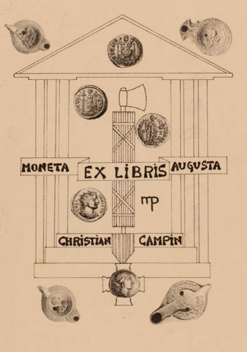 Exlibris by Christian Campin from France for Christian Campin - Classical antiquity 