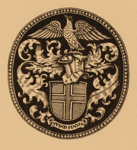 Exlibris by ? ? from Unknown for Eyvind Finsen - Heraldry 