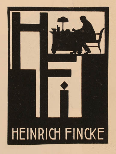 Exlibris by E. Heinemann from Germany for Heinrich Fincke - 