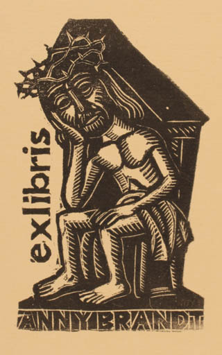 Exlibris by Boguslav Brandt from Poland for Anny Brandt - Religion 