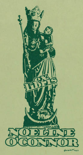 Exlibris by Hans Chr. Hornhaver from Denmark for N O´Connor Boyd - Madonna Religion 