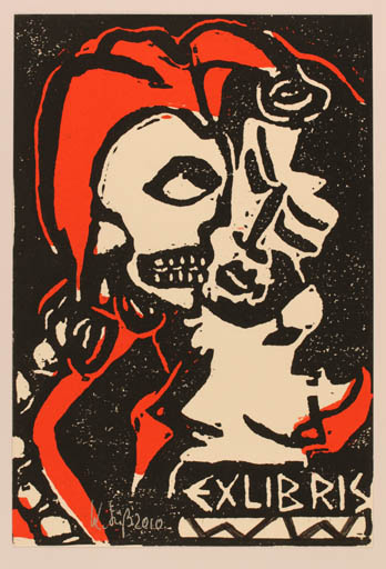 Exlibris by Klaus Süss from Germany for ? ? - Death Woman 