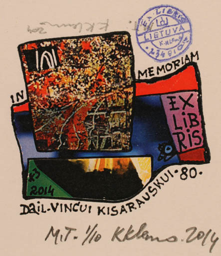 Exlibris by Klemensas Kupriunas from Lithuania for Dail-Vincui Kisarauskui - Abstract 