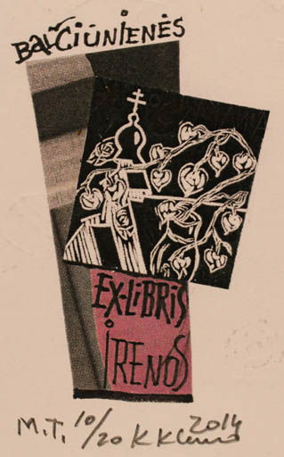 Exlibris by Klemensas Kupriunas from Lithuania for Irena Balciuniene - Abstract 