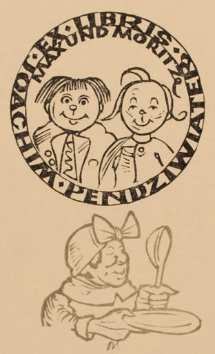 Exlibris by Ottmar Premstaller from Austria for Joachim Pendziwiater - Child Literature 