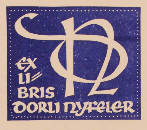 Exlibris by Ottmar Premstaller from Austria for bris Dorli Nyreler - Monogram 