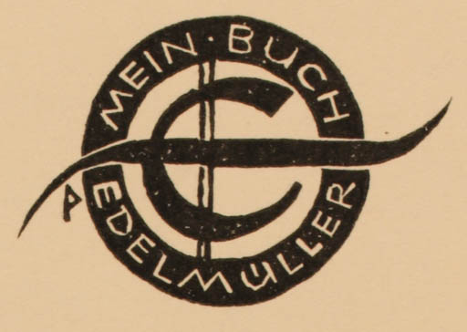 Exlibris by Ottmar Premstaller from Austria for Edel Müller - Monogram 