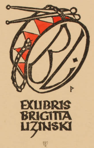 Exlibris by Ottmar Premstaller from Austria for Brigitta Lizinski - Music 