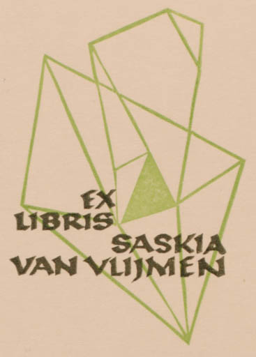 Exlibris by Ottmar Premstaller from Austria for Saskia van Vlijmen - Abstract 