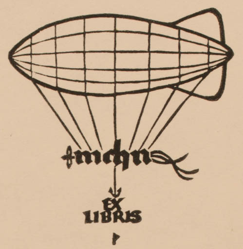 Exlibris by Ottmar Premstaller from Austria for ? Mchn - Aircraft 