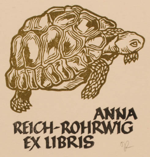 Exlibris by Ottmar Premstaller from Austria for Anna Reich - Rohrwig - Fauna 