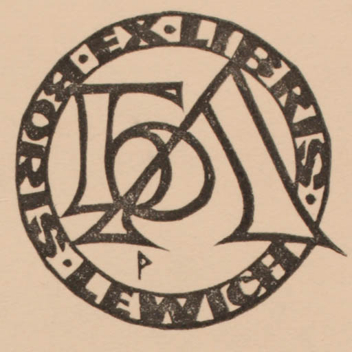 Exlibris by Ottmar Premstaller from Austria for Boris Lewich - Monogram 