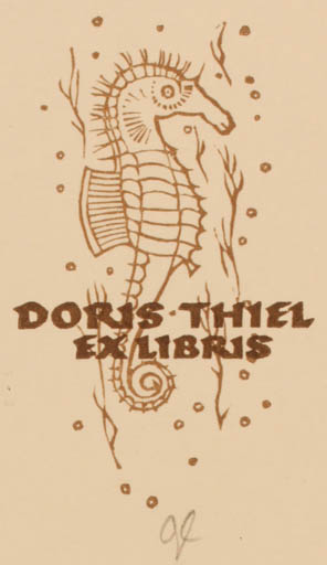 Exlibris by Ottmar Premstaller from Austria for Doris Thiel - Fauna 