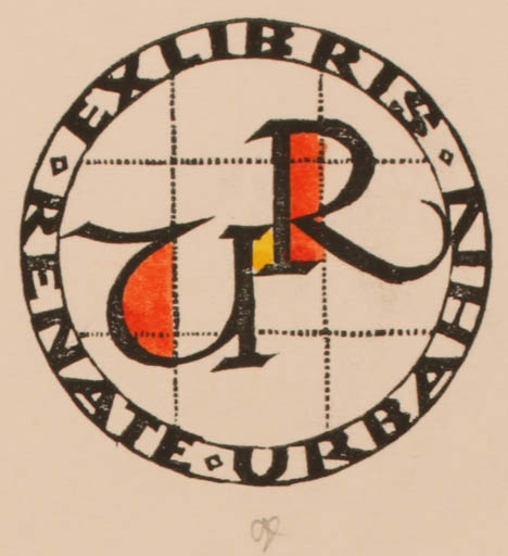 Exlibris by Ottmar Premstaller from Austria for Renate Urbahn - Monogram 