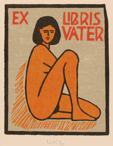 Exlibris by Axel Vater from Germany for Axel Vater - Woman 