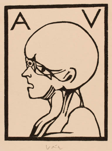 Exlibris by Axel Vater from Germany for Axel Vater - Man 