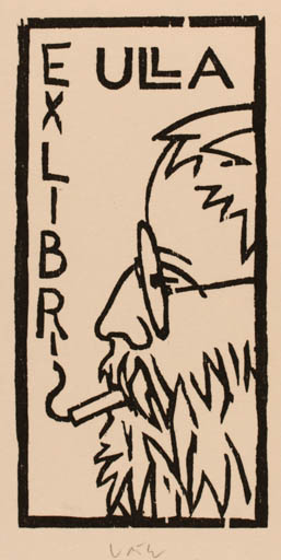 Exlibris by Axel Vater from Germany for Ulla Günther - Portrait 