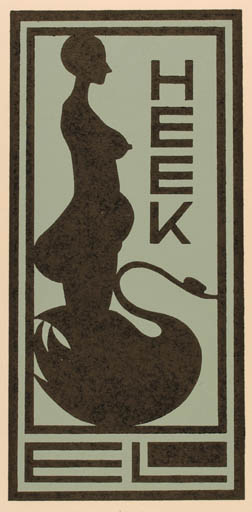 Exlibris by Axel Vater from Germany for Christoph Heek - Leda and the Swan 