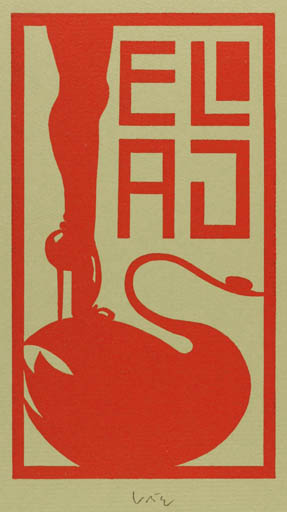 Exlibris by Axel Vater from Germany for A. J. - Leda and the Swan 