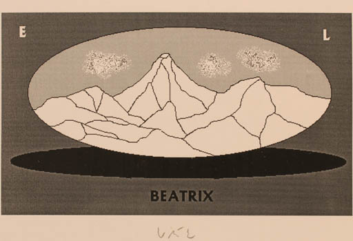 Exlibris by Axel Vater from Germany for Beatrix Vater - Mountain 