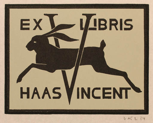 Exlibris by Axel Vater from Germany for Haas Vincent - Fauna 