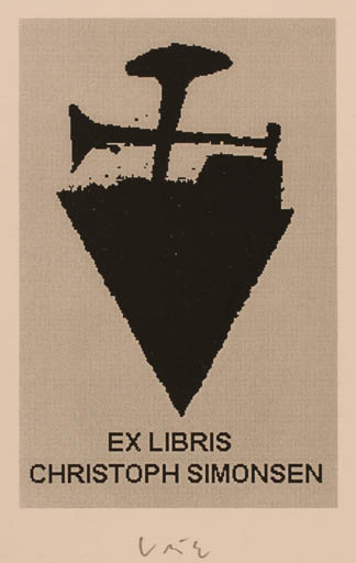 Exlibris by Axel Vater from Germany for Christoph Simonsen - Abstract 