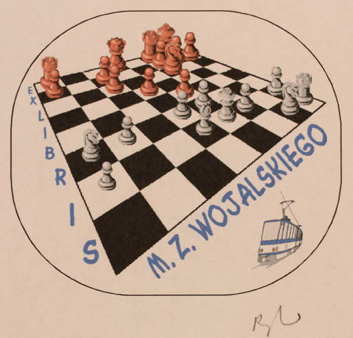 Exlibris by Rajmund Aszkowski from Poland for M. Z. Wojalskiego - Sport/game 