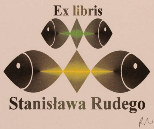 Exlibris by Rajmund Aszkowski from Poland for Stanislawa Rudego - Fish 