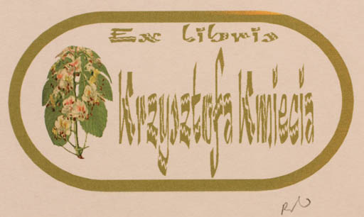 Exlibris by Rajmund Aszkowski from Poland for Krzyjztofa Kmiecia - Flora 