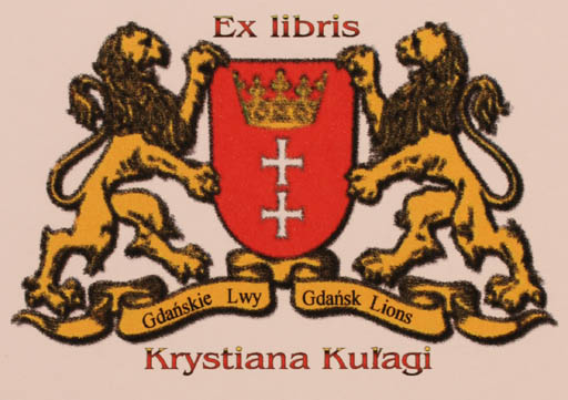 Exlibris by Rajmund Aszkowski from Poland for Krystiana Kulagi - Heraldry 