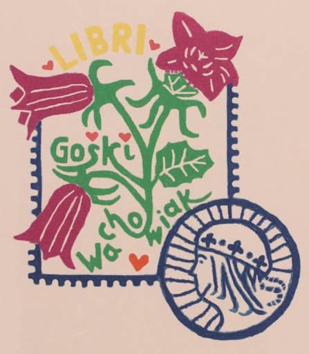 Exlibris by Rajmund Aszkowski from Poland for Goski Wachowiak - Flower 