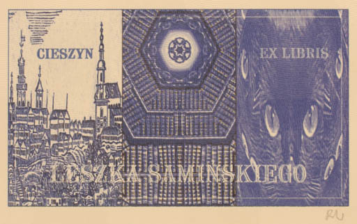 Exlibris by Rajmund Aszkowski from Poland for Leszka Saminskiego - City 